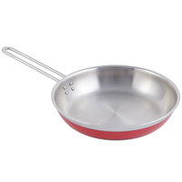 Bon Chef 60307 Classic Country French Collection 1 Qt. 20 oz. Red Saute Pan / Skillet with 1 Long Handle