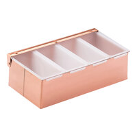 Utopia from Steelite International 4-Compartment Copper Stainless Steel Condiment Bar