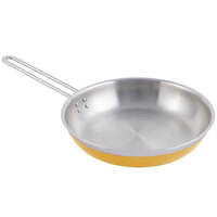 Bon Chef 60307 Classic Country French Collection 1 Qt. 20 oz. Yellow Saute Pan / Skillet with 1 Long Handle