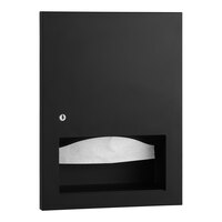 Bobrick TrimLineSeries B-359033.MBLK Lockable C-Fold / Multifold Stainless Steel Recessed Paper Towel Dispenser with Matte Black Finish