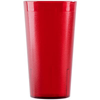 Cambro 1600P156 Colorware 16.4 oz. Ruby Red Customizable SAN Plastic Tumbler - 6/Pack