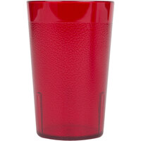 Cambro 800P156 Colorware 7.8 oz. Ruby Red Customizable SAN Plastic Tumbler - 6/Pack