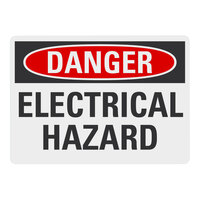 Lavex 14" x 10" Engineer-Grade Reflective Aluminum "Danger / Electrical Hazard" Safety Sign