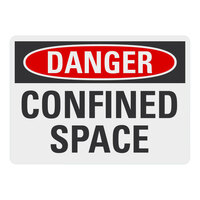 Lavex Engineer-Grade Reflective Adhesive Vinyl "Danger / Confined Space" Safety Label