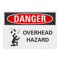 Lavex Adhesive Vinyl "Danger / Overhead Hazard" Safety Label 