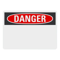 Lavex Non-Reflective Plastic "Danger / (Blank)" Safety Sign