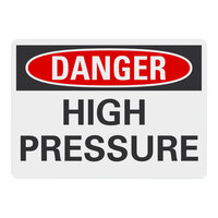 Lavex 14" x 10" Engineer-Grade Reflective Adhesive Vinyl "Danger / High Pressure" Safety Label
