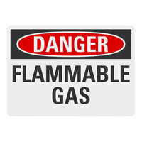 Lavex Engineer-Grade Reflective Aluminum "Danger / Flammable Gas" Safety Sign