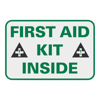 Lavex 14" x 10" Engineer-Grade Reflective Aluminum "First Aid Kit Inside" Safety Sign