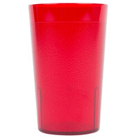 Cambro 950P156 Colorware 9.8 oz. Ruby Red Customizable SAN Plastic Tumbler - 6/Pack