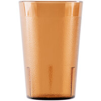 Cambro 800P153 Colorware 7.8 oz. Amber Customizable SAN Plastic Tumbler - 6/Pack