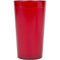 Cambro 1200P156 Colorware 12.6 oz. Customizable Ruby Red SAN Plastic Tumbler - 6/Pack