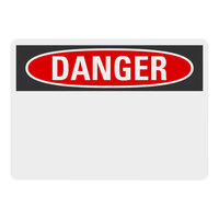 Lavex 14" x 10" Engineer-Grade Reflective Aluminum "Danger / (Blank)" Safety Sign