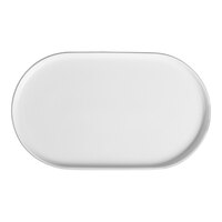 HydroZero Ivory by Oneida 9 13/16" x 6" Oval Porcelain Platter - 6/Case