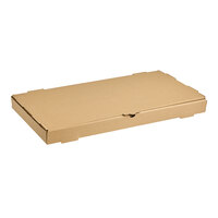 Choice 24" x 12" x 2" Kraft Corrugated Plain Flatbread Box - 25/Bundle