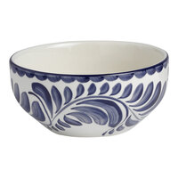 Anfora Blue Puebla from Steelite International 13.5 oz. Oatmeal Bowl - 24/Case