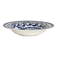 Anfora Blue Puebla from Steelite International 26 oz. Rolled Edge Pasta Bowl - 12/Case