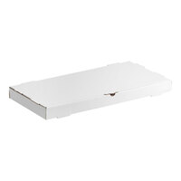 Choice 24" x 12" x 2" White Corrugated Plain Flatbread Box - 25/Bundle