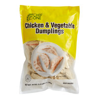 Chef One Chicken and Vegetable Dumpling 40 oz. - 3/Case