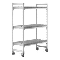 Cambro CPMU246075DRPKG Camshelving® Premium Speckled Gray Drying Rack Cart 24" x 60" x 75"