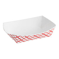 Southern Champion #25 4 oz. Red Checkered Paper Food Tray - 1000/Case