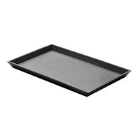 Elite Global Solutions JW5216 Zen 15 3/4" x 10 1/4" Black Rectangular Tray - 6/Case