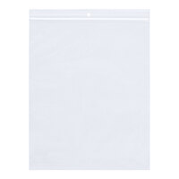 Lavex 6" x 6" 4 Mil Clear Reclosable Hang Hole Polyethylene Bag - 1000/Case