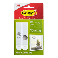 3M Command™ 7100279486 15 lb. Large White Picture Hanging Strip Pairs - 4/Pack