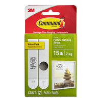 3M Command™ 7100277008 15 lb. Large White Picture Hanging Strip Pairs - 12/Pack