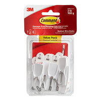 3M Command™ 7100129630 2 lb. Medium White Wire Hook - 7/Pack