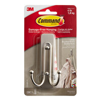 3M Command™ 7100157727 4 lb. Large Brushed Nickel Double Hook