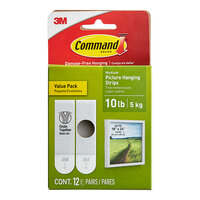 3M Command™ 7100278448 10 lb. Medium White Picture Hanging Strip Pairs - 12/Pack