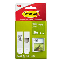 3M Command™ 7100279582 10 lb. Medium White Picture Hanging Strip Pairs - 4/Pack