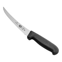 Victorinox 6" Super Flexible Curved Boning Knife with Black Fibrox Handle 5.6663.15