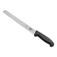 Victorinox 10" Wavy Edge Slicing Knife with Black Fibrox Handle 5.4233.25-X3