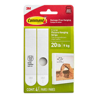 3M Command™ 7100277416 20 lb. Extra Large White Picture Hanging Strip Pairs - 4/Pack