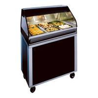 Alto-Shaam ED3-48 48" Black Heated Display Case with Short Mobile Base - 240V