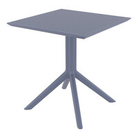 Siesta Sky 27 1/2" Square Dark Gray Standard Height Table