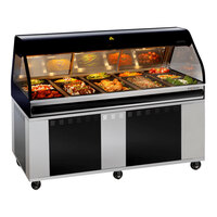 Alto-Shaam ED3-72 72" Black Heated Display Case with Short Mobile Base - 240V