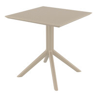 Siesta Sky 27 1/2" Square Taupe Standard Height Table