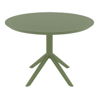 Siesta Sky 41 5/16" Round Olive Green Standard Height Table