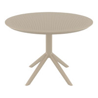 Siesta Sky 41 5/16" Round Taupe Standard Height Table