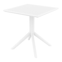 Siesta Sky 27 1/2" Square White Standard Height Table