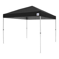 E-Z Up PTSBK10 Patriot® ONE-UP® Instant Shelter 10' x 10' Black Canopy with White Frame