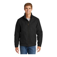 CornerStone CSJ40 Unisex Customizable Black Washed Duck Cloth Flannel-Lined Work Jacket