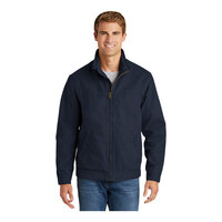 CornerStone CSJ40 Unisex Navy Washed Duck Cloth Flannel-Lined Work Jacket