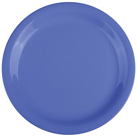 GET NP-7-PB Diamond Mardi Gras 7 1/4" Peacock Blue Narrow Rim Round Melamine Plate - 48/Case