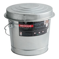 Behrens 6106K 6 Gallon Galvanized Steel Trash Can with Locking Infinity Lid