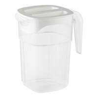 Araven 47 oz. Polypropylene Stackable Pitcher with White Lid 11402