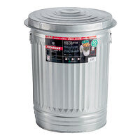 Behrens 1270K 31 Gallon Galvanized Steel Trash Can with Infinity Lid